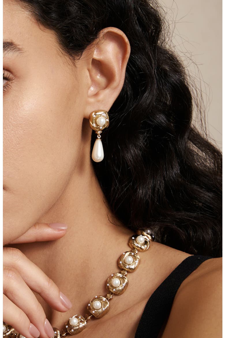 Canary Earrings, Alternate, color, Gold & White