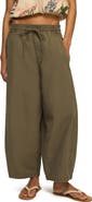 Lucky Brand Stripe Cotton Blend Barrel Leg Pants