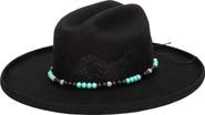 San Diego Hat Lace Trim Wool Felt Fedora Hat
