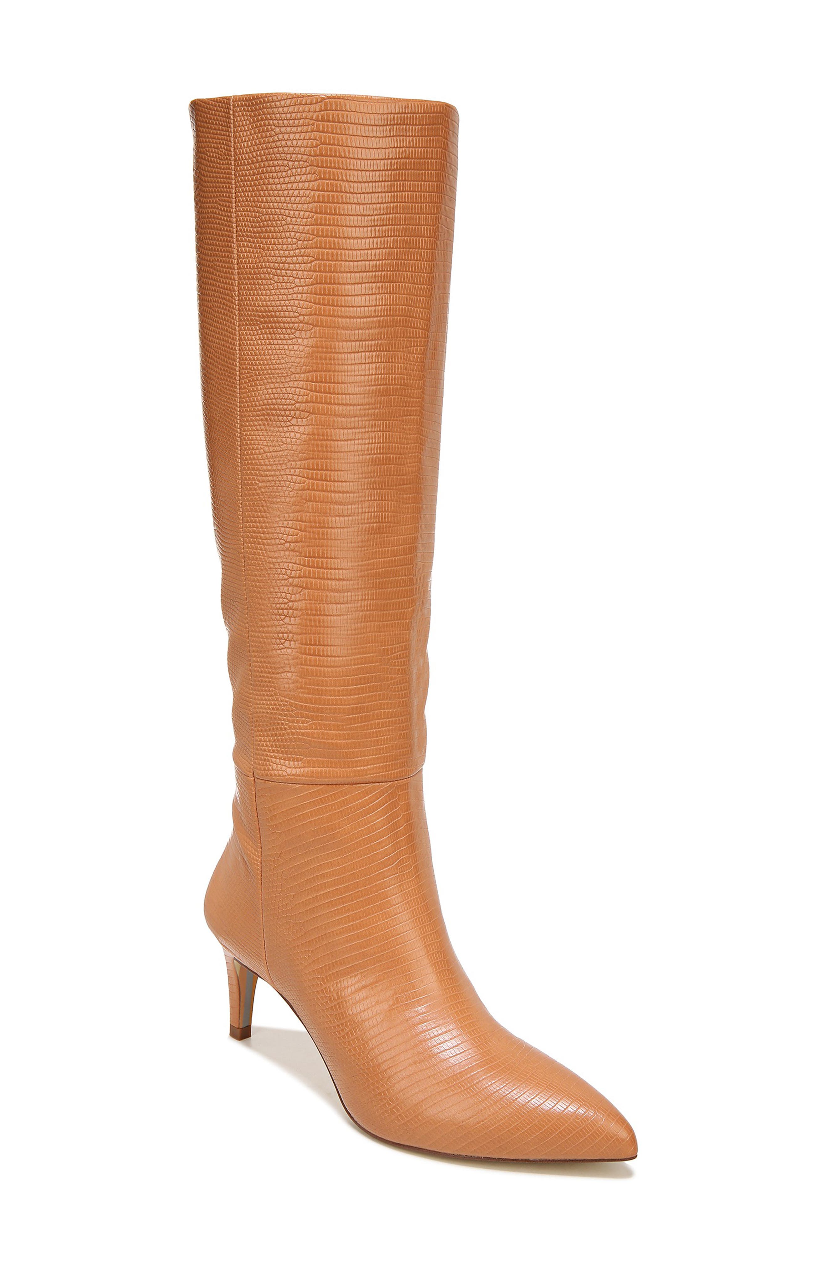 Uma Knee High Boot, Main, color, COPPER LEATHER