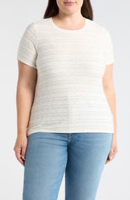 Liverpool Los Angeles Wavy Jacquard Stripe T-Shirt