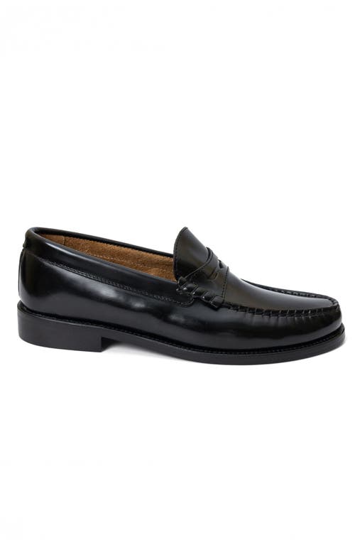 Menina Step Mila Leather Penny Loafer In Black