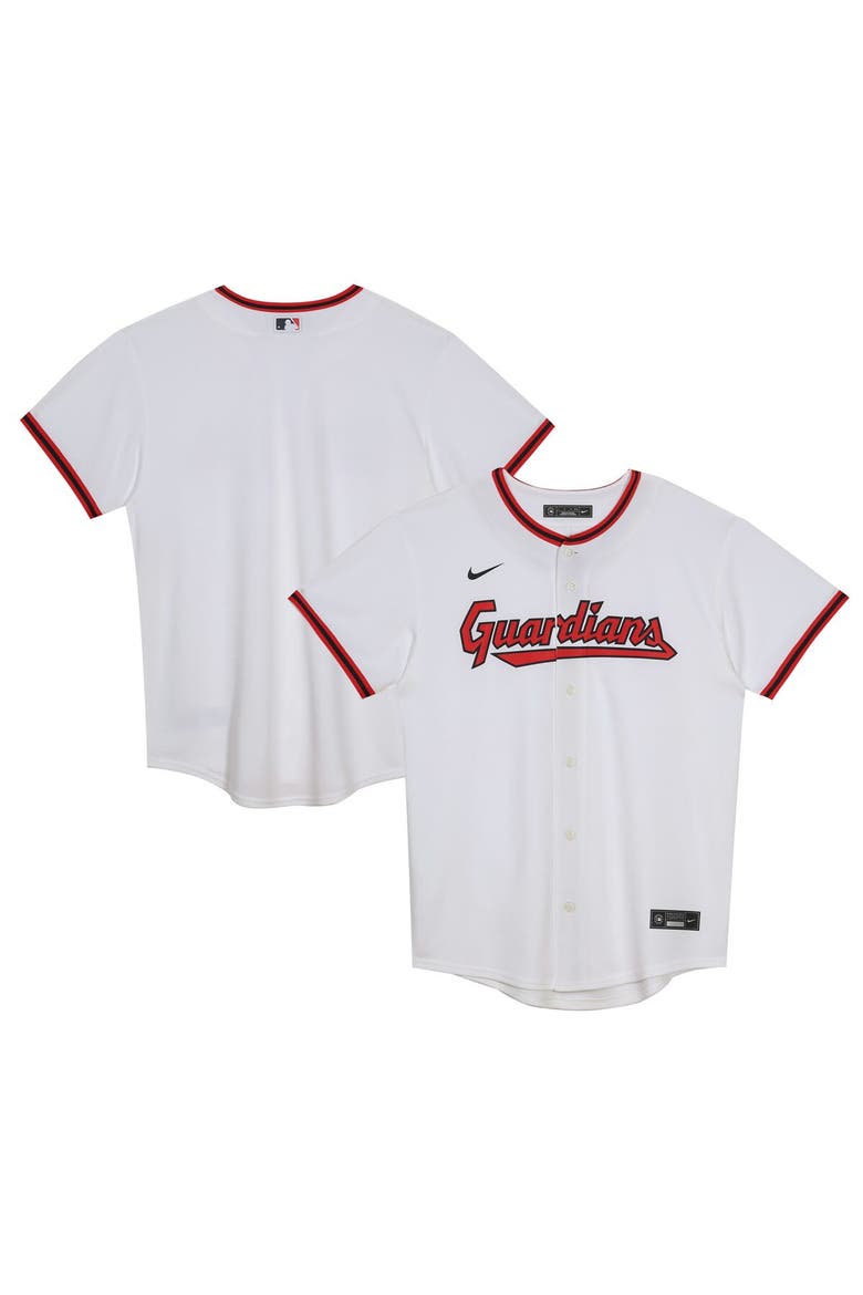 Toddler Nike White Cleveland Guardians Home Blank Replica Jersey, Main, color, White