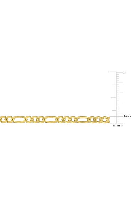 Delmar 3.8mm Figaro Link Bracelet In Yellow