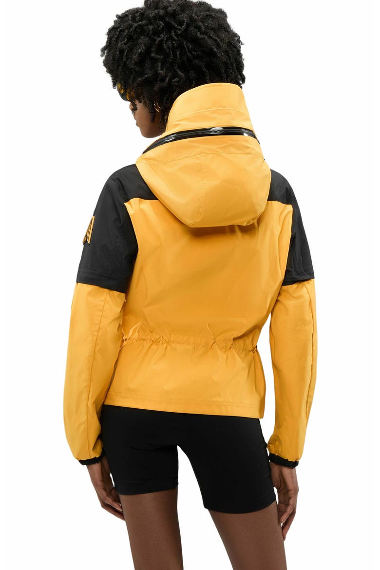 Women's Marmande Short Windbreaker with Removable Sleeves and Branded Extendable Hood, Alternate, color, Solar Yellow