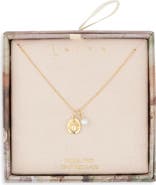 Leith Cowboy Hat and Imitation Pearl Pendant Necklace