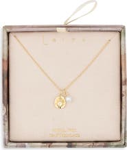 Leith Cowboy Hat and Imitation Pearl Pendant Necklace