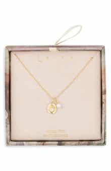 Cowboy Hat and Imitation Pearl Pendant Necklace