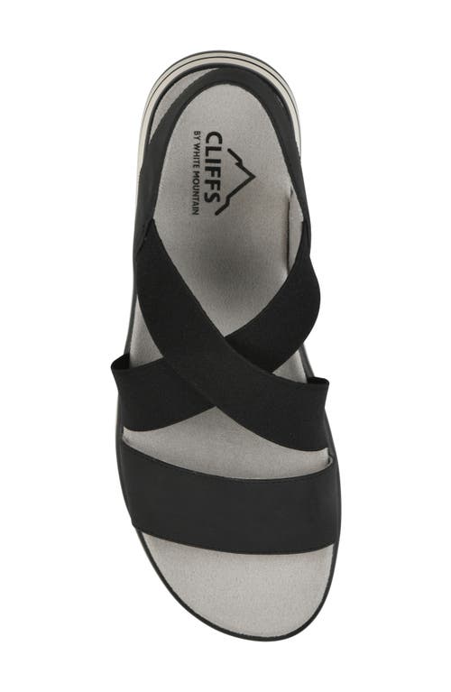 Cliffs By White Mountain Hapley Athleisure Sandal In Black Nubuck