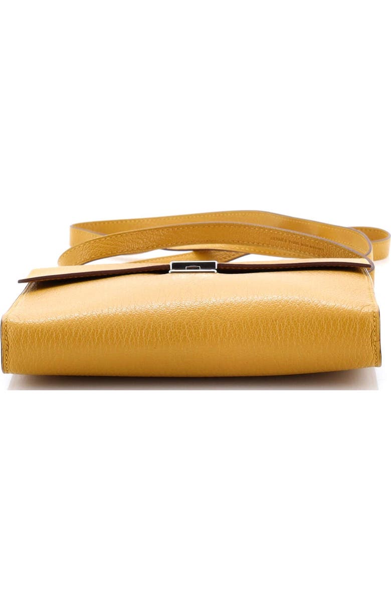Pre-Owned Hermes Clic Wallet on Strap Chevre Mysore 16, Alternate, color, Jaune Ambre