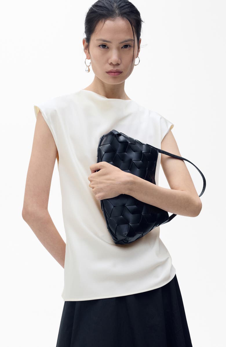 MANGO Draped Satin Top, Alternate, color,