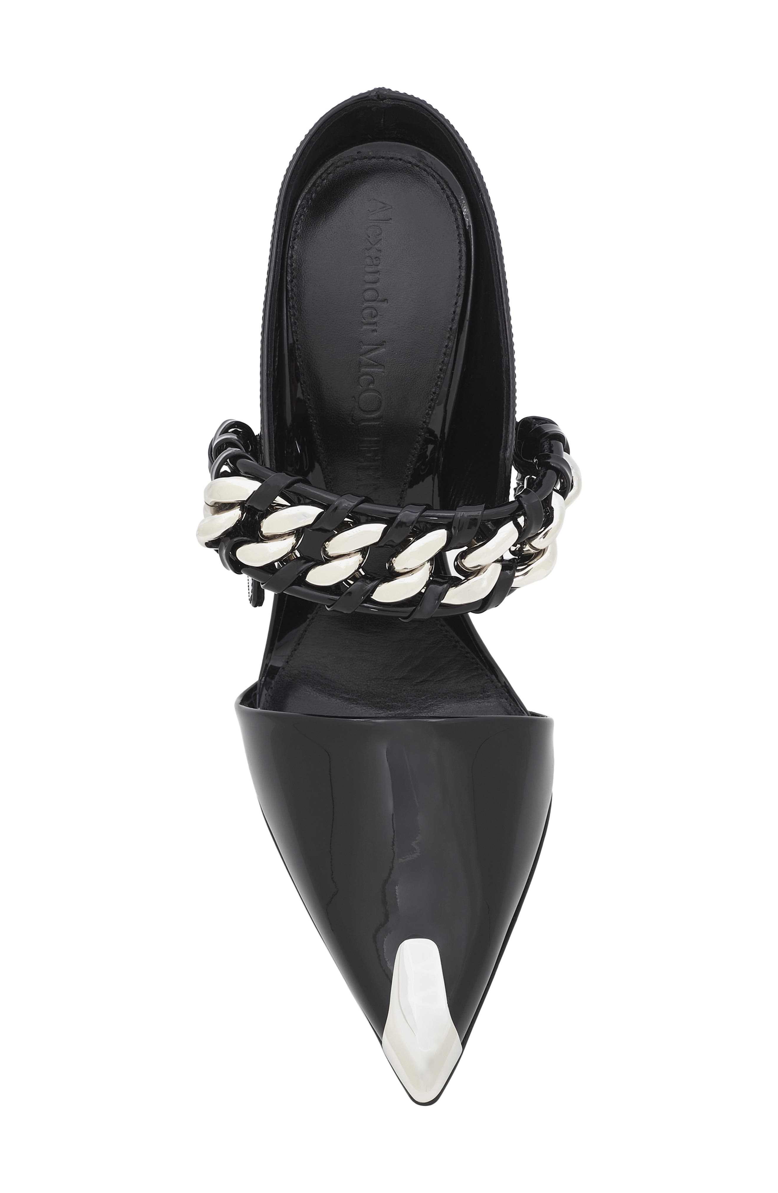 McQueen Punk Pointed Toe Mule, Alternate, color, 