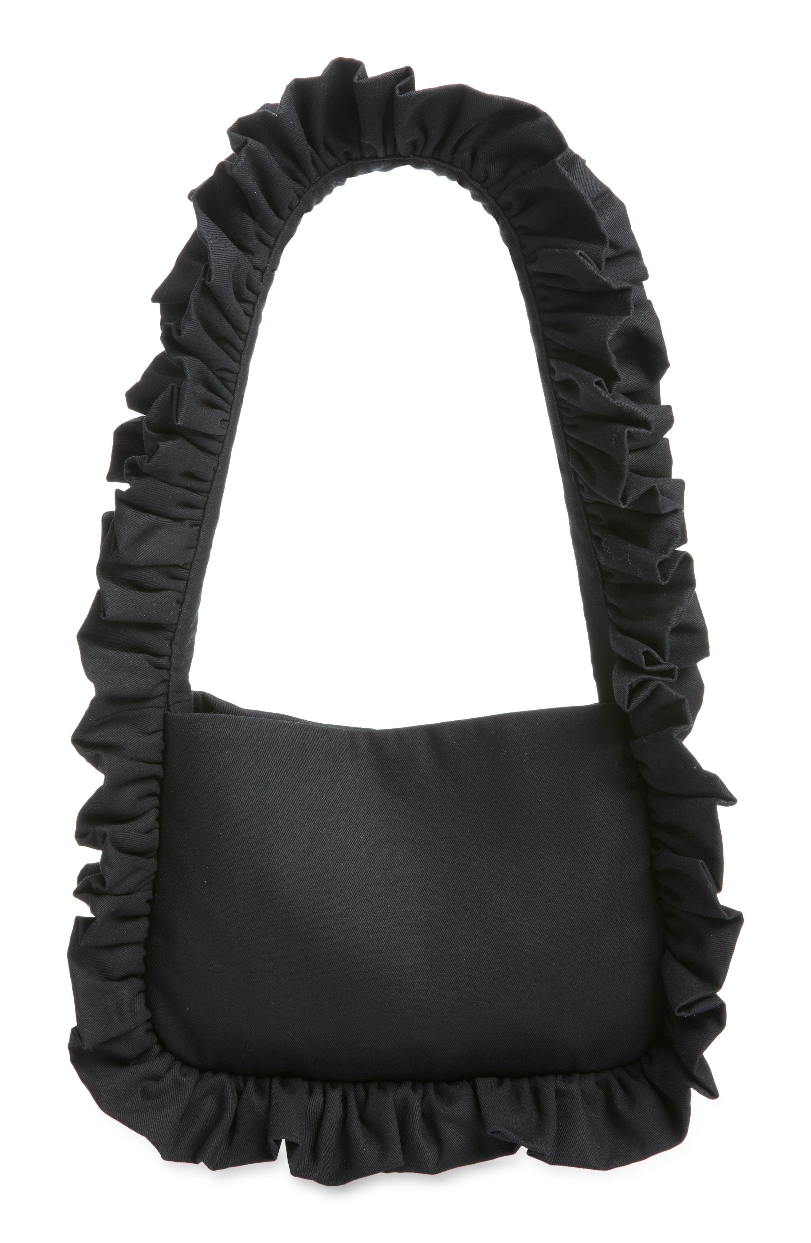 Baggy London Baguette Shoulder Bag, Alternate, color, Black Canvas