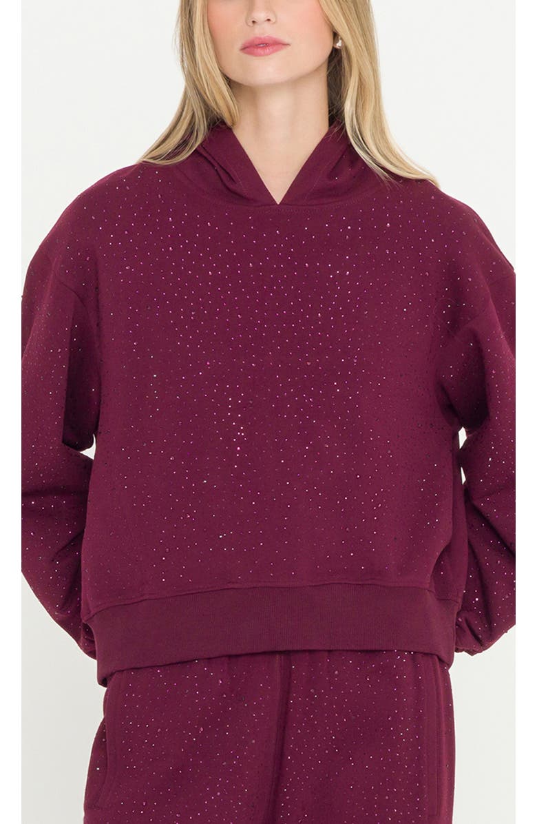 Generation Love Renae Compact Crystal Hoodie, Alternate, color, Red