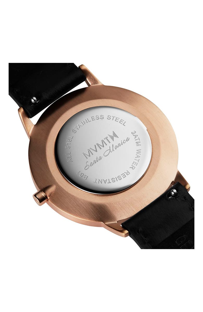 MVMT WATCHES MVMT Boulevard Leather Strap Watch, 38mm, Alternate, color, 