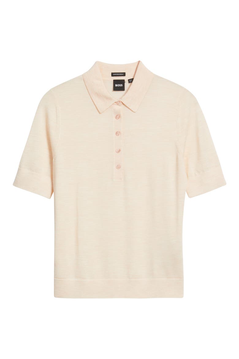 Fidenka Merino Wool Polo, Alternate, color, SOFT PEARL