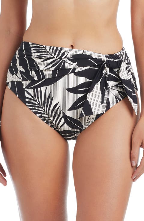 Tie Waist High Waist Bikini Bottoms