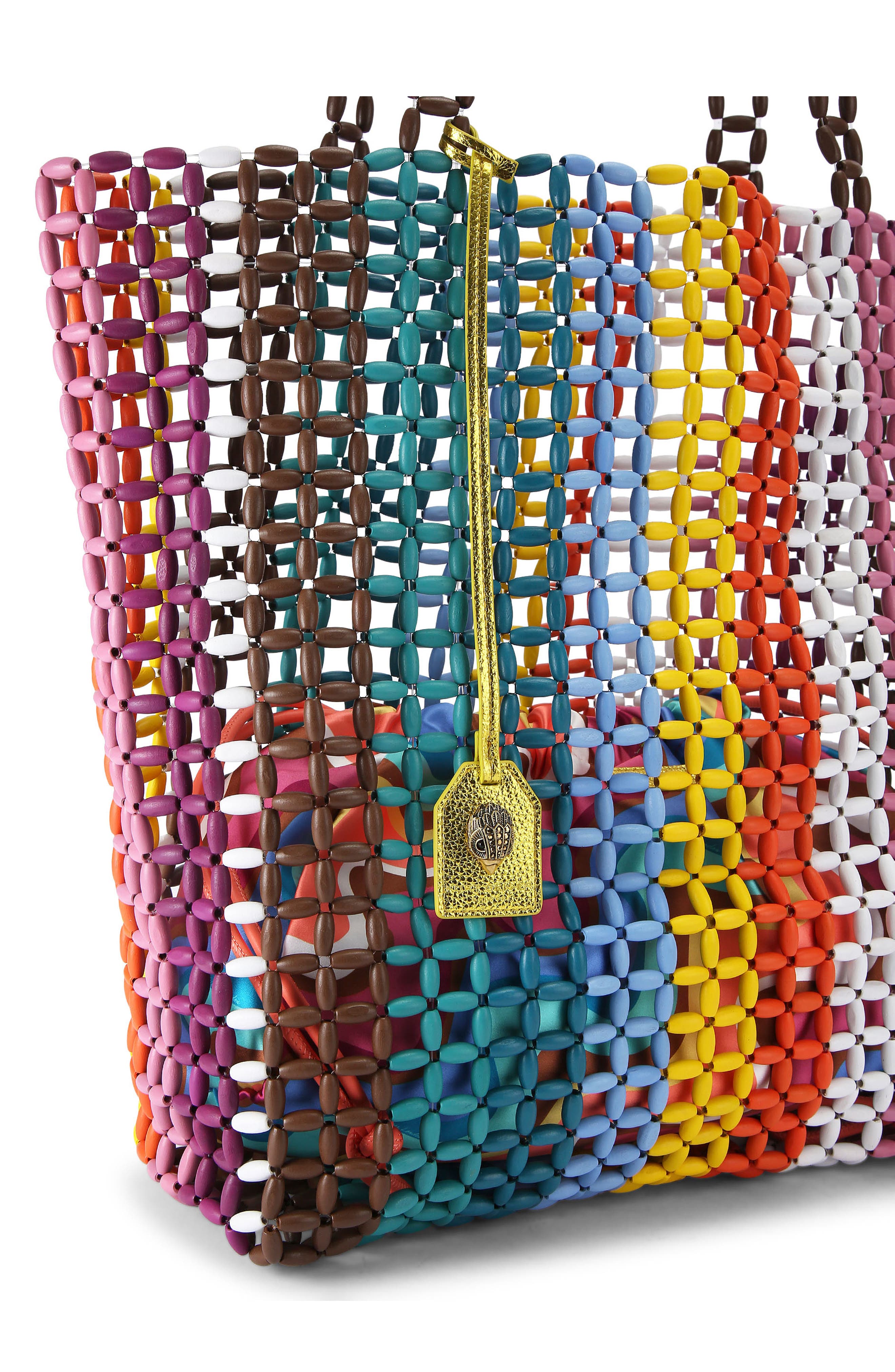 Kurt Geiger London Kensington Rainbow Beaded Shopper, Alternate, color, 