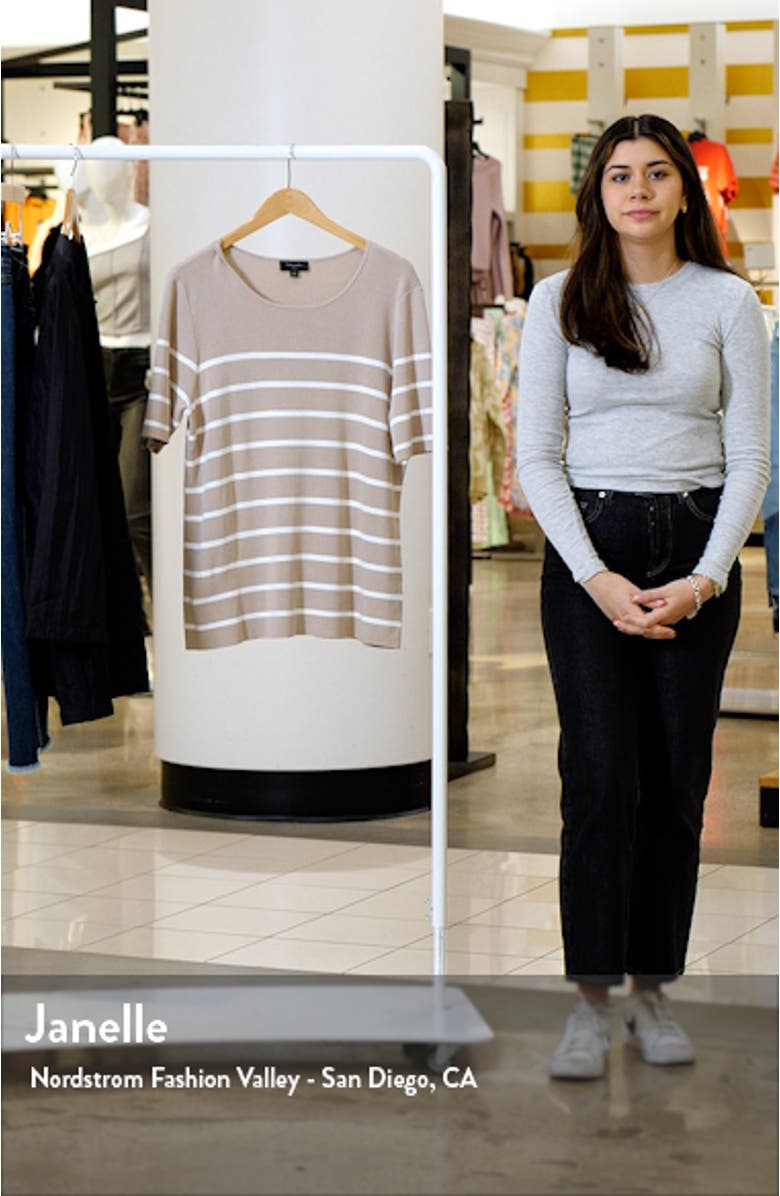 Stripe Short Sleeve Sweater, sales video thumbnail