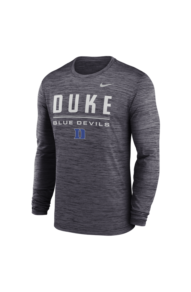 Nike Men's Nike Black Duke Blue Devils Sideline Velocity Dri-FIT Long Sleeve T-Shirt, Alternate, color, Black