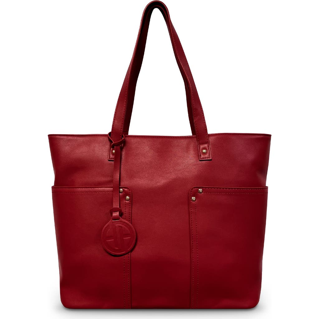 Youzey Vegan Leather Classic Tote In Red