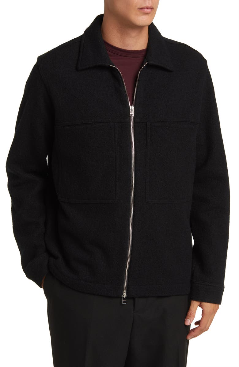 NN07 Isak Merino Wool Zip Overshirt, Alternate, color, 