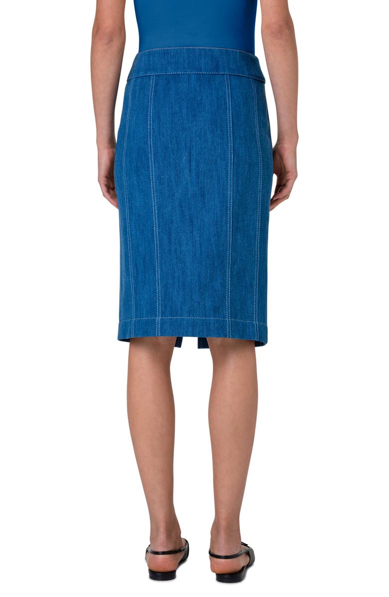 Akris punto Denim Pencil Skirt, Alternate, color, 