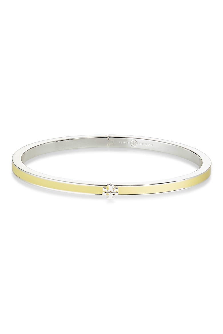 Thin Icon Enamel Bracelet, Main, color, LIGHT SILVER / LEMON ZEST