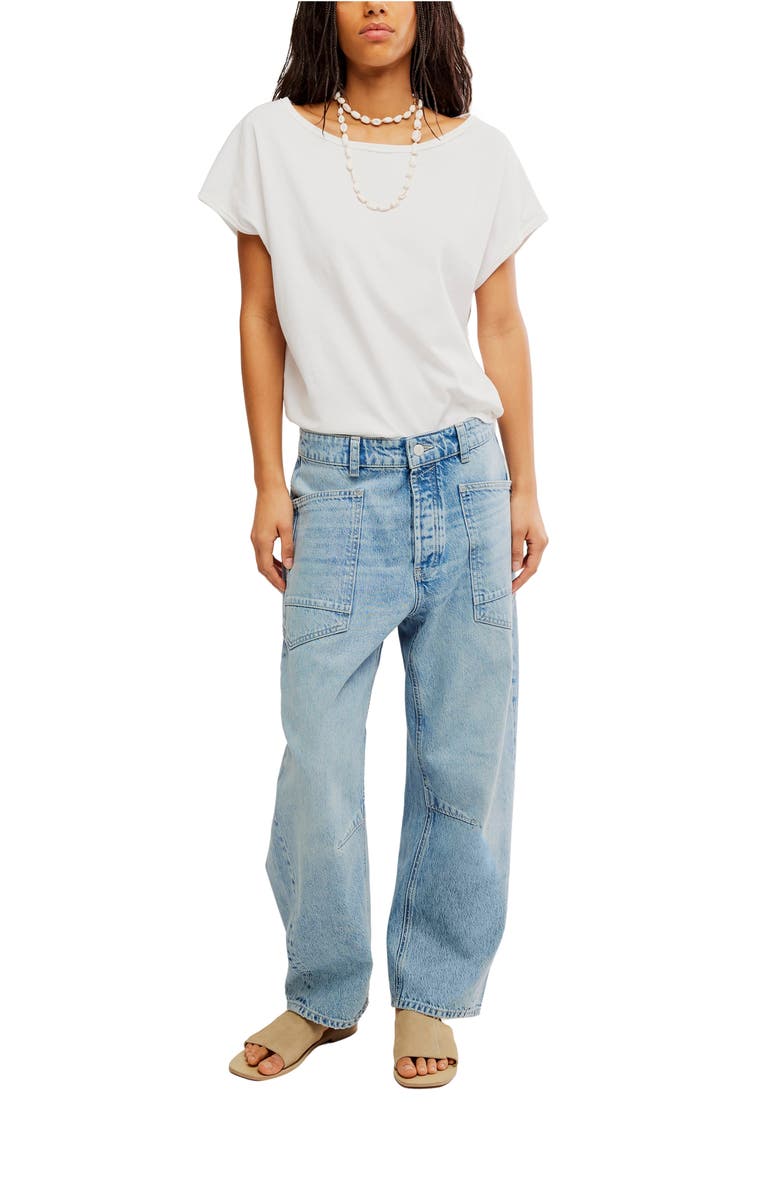 Free People Minimalist Moxie Barrel Jeans, Alternate, color, County Fair