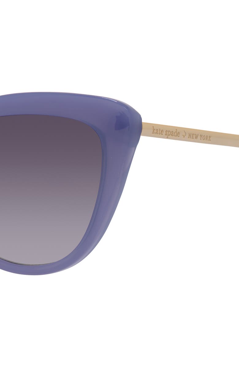 Kate Spade New York Cissy 56mm Cat Eye Sunglasses, Alternate, color, Purple/ Black