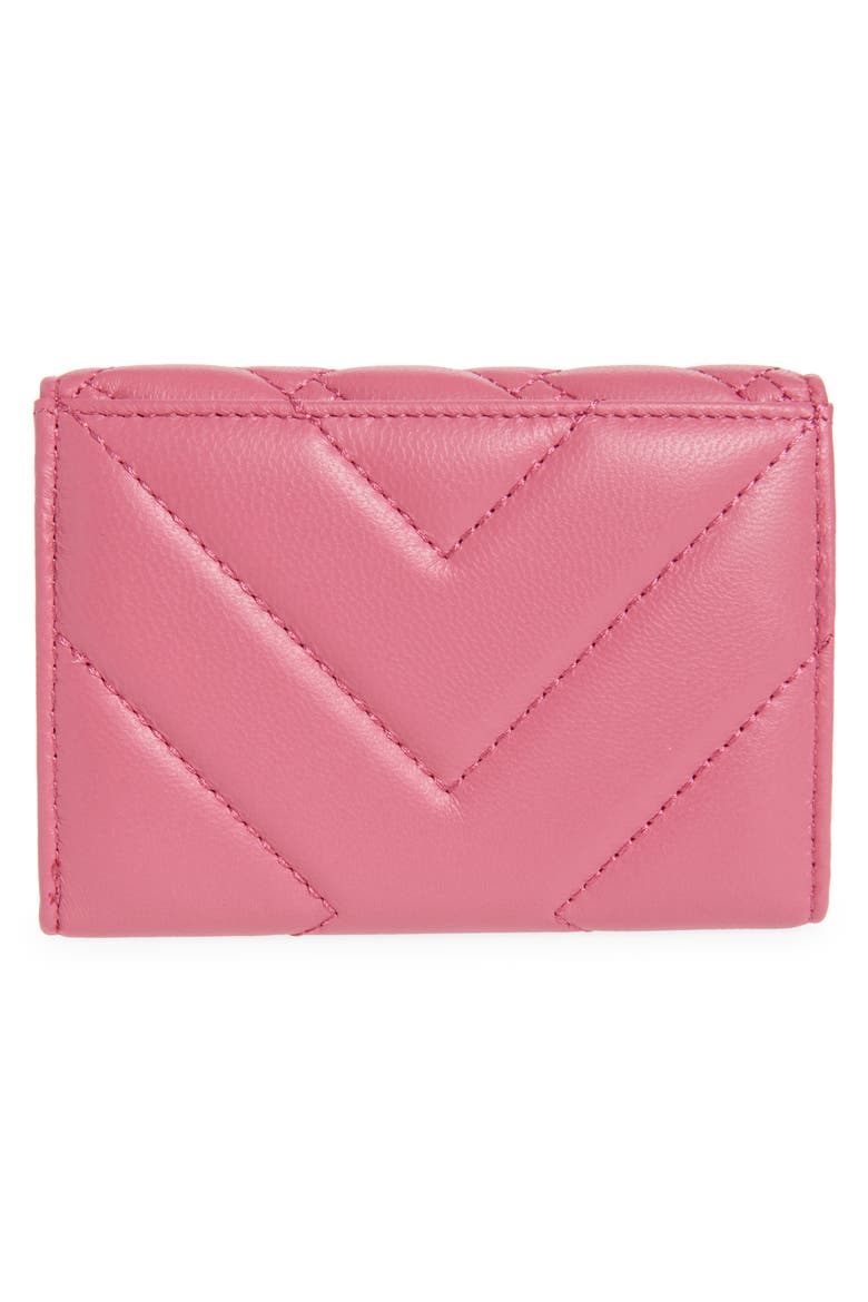 Flap Multi Leather Trifold Card Holder, Alternate, color, PINK