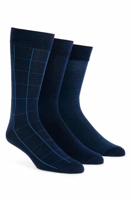 Lorenzo Uomo Assorted 3-Pack Cotton Blend Dress Socks