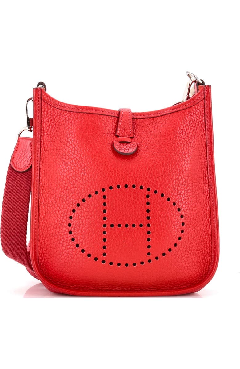Pre-Owned Hermes Evelyne Bag Gen III Clemence TPM, Main, color, Rouge Vif