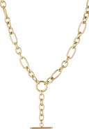 Adornia 18K Gold Plated Bar Pendant Y-Necklace