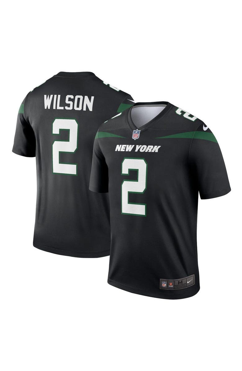 Nike Men's Nike Zach Wilson Black New York Jets Legend Jersey, Alternate, color,