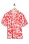  Ivory Red Palm Floral