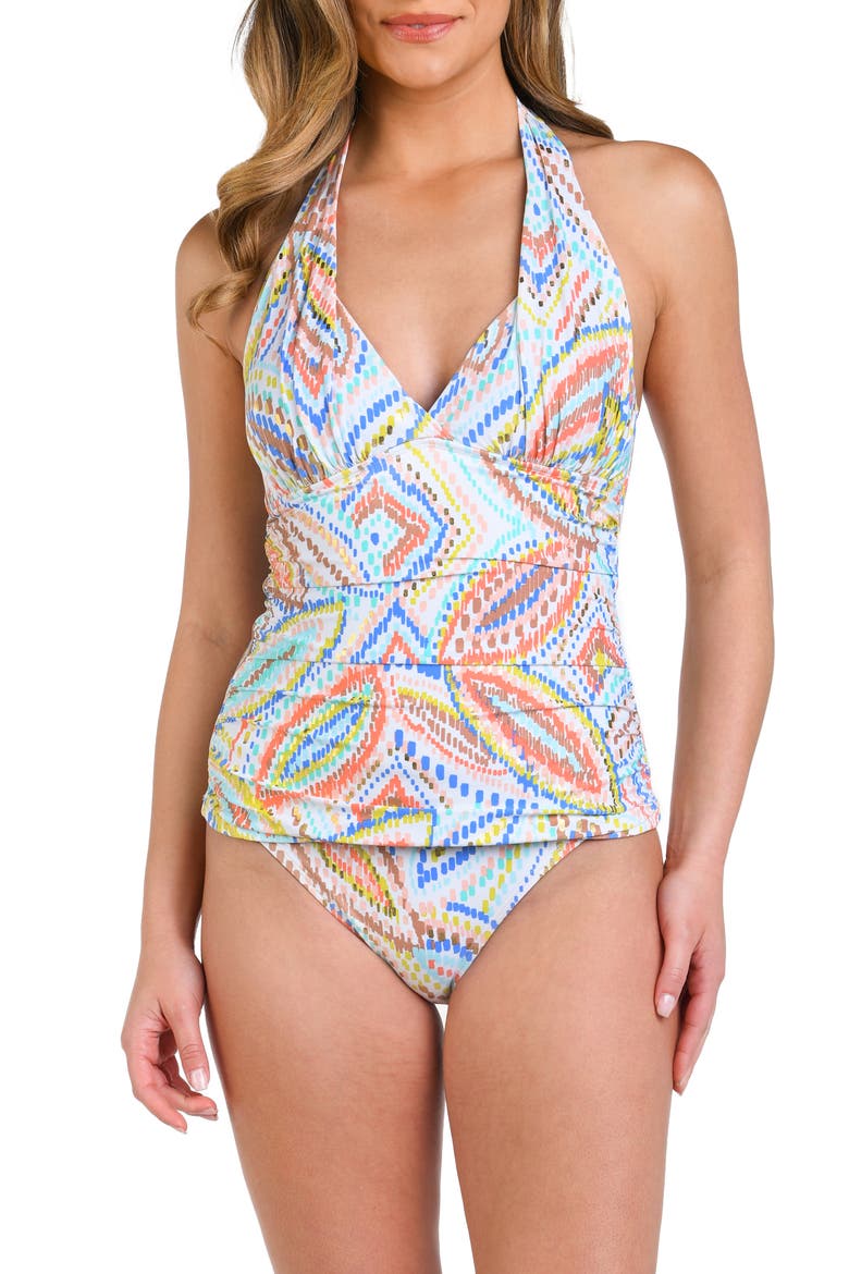 Sunbaked Jewels Halter Tankini Top, Main, color, WHITE