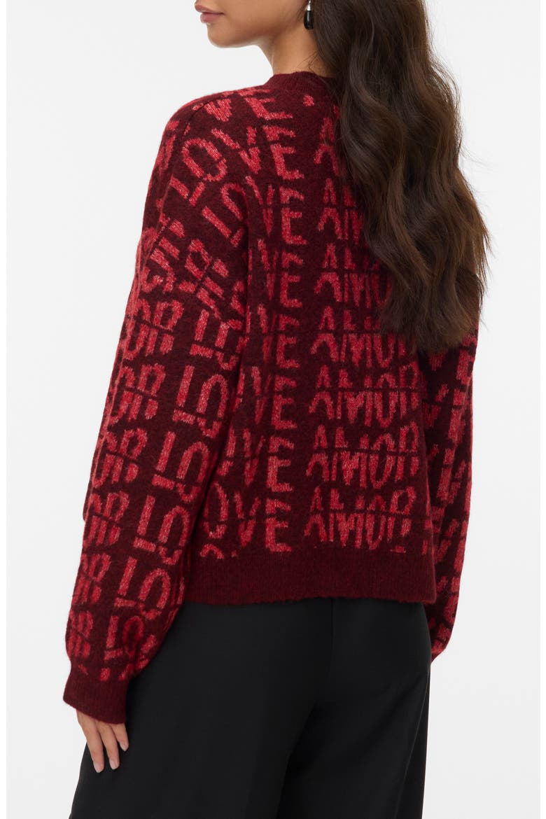 Love Pullover Sweater, Alternate, color, SYRAH DETAIL MELANGE