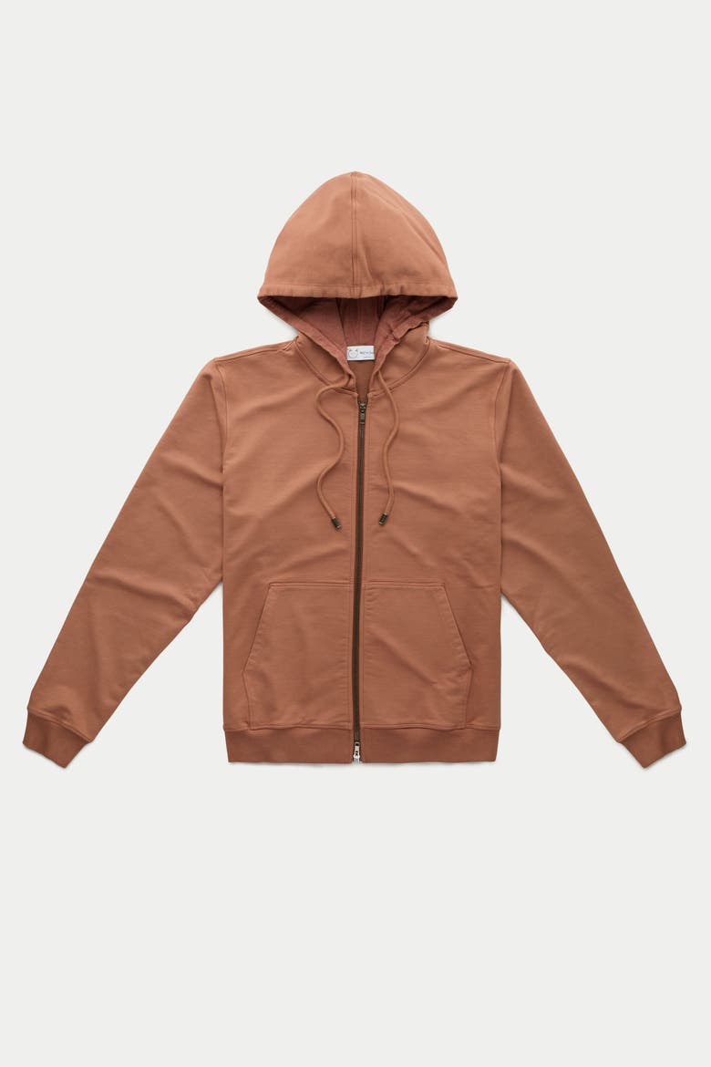 Barni Zip-Up Hoodie, Main, color, Brown