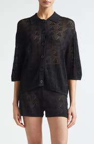 LOULOU DE SAISON Siani 3D Shell Knit Cardigan