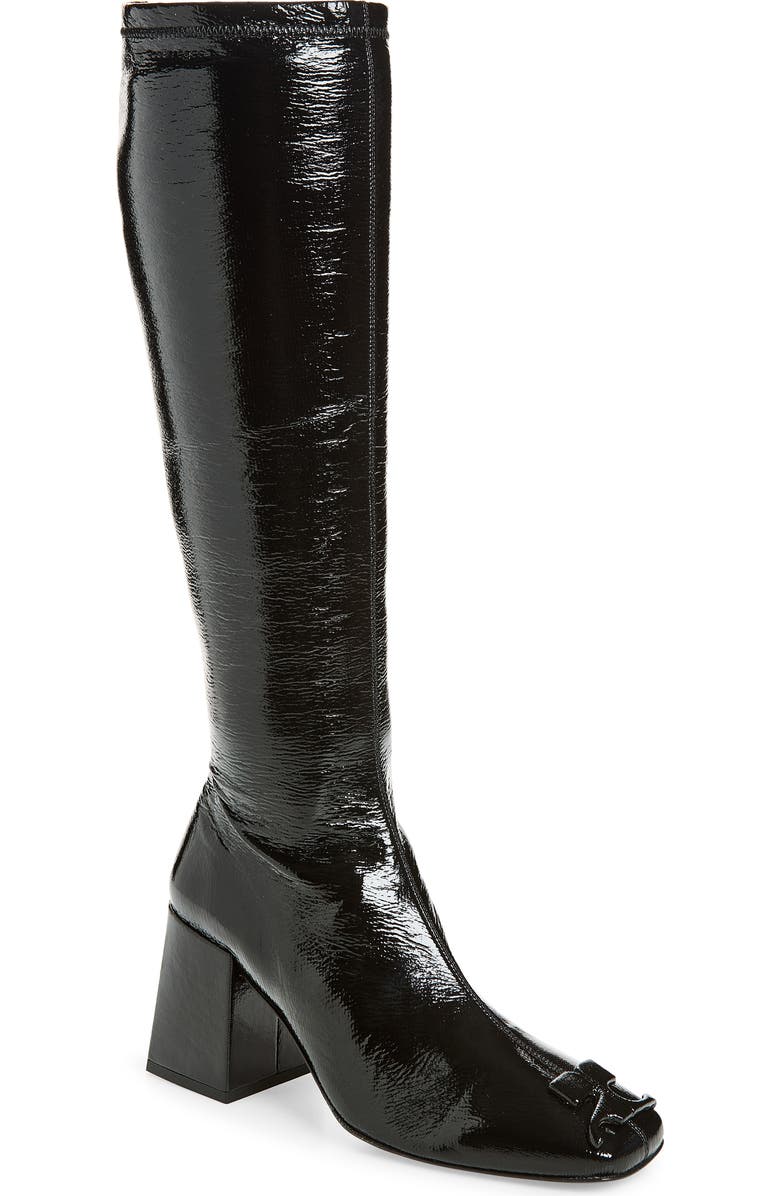 Courrèges Re-edition Vinyl Knee High Boot, Main, color, Black