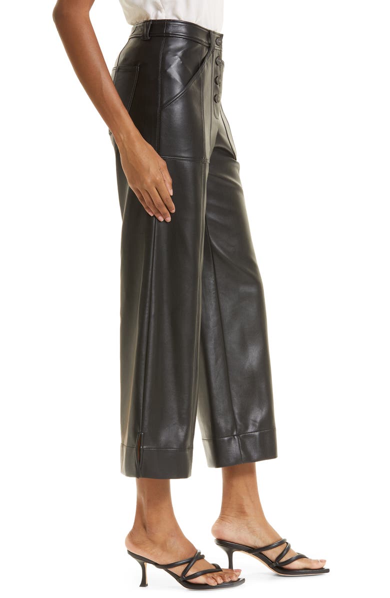 Cinq à Sept Benji Faux Leather Crop Pants, Alternate, color,