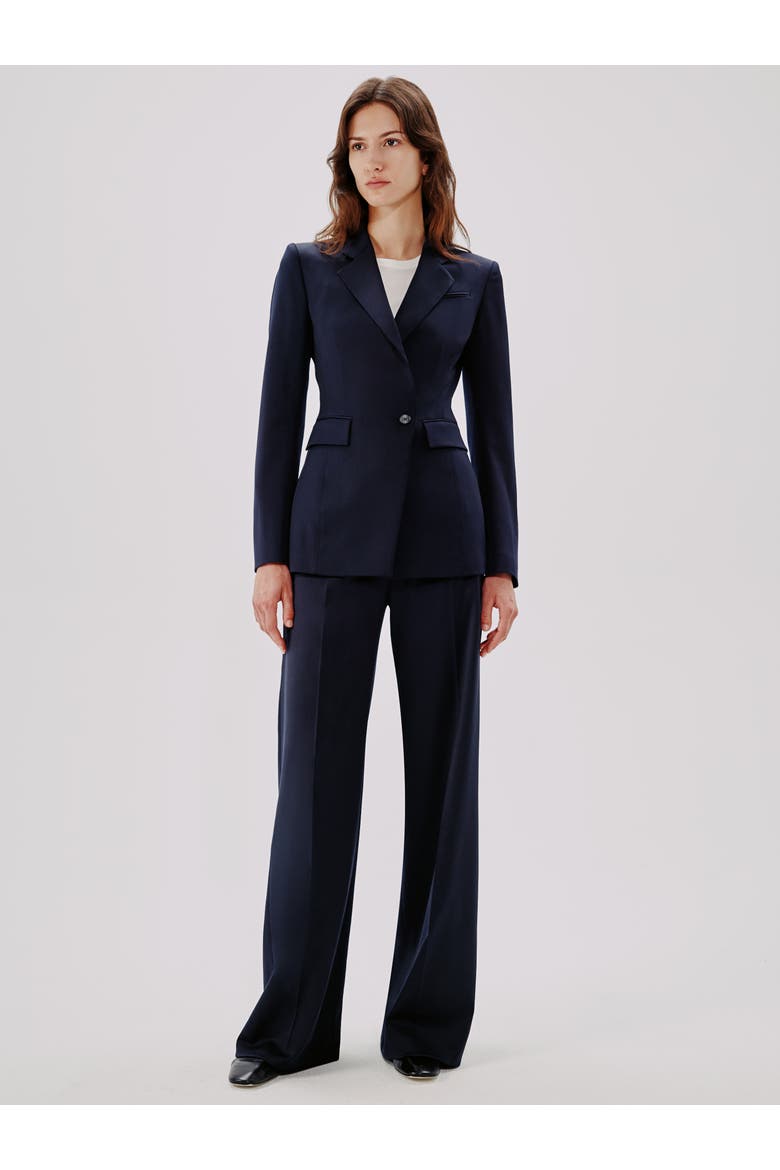 WIDE LEG SUIT PANT, Alternate, color, NAVY