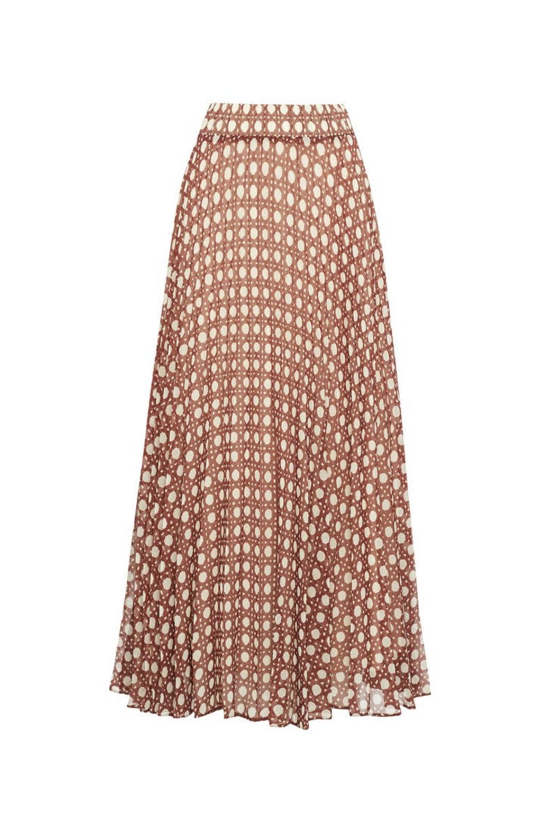 Exquise Anita Midi Skirt, Alternate, color, Brown
