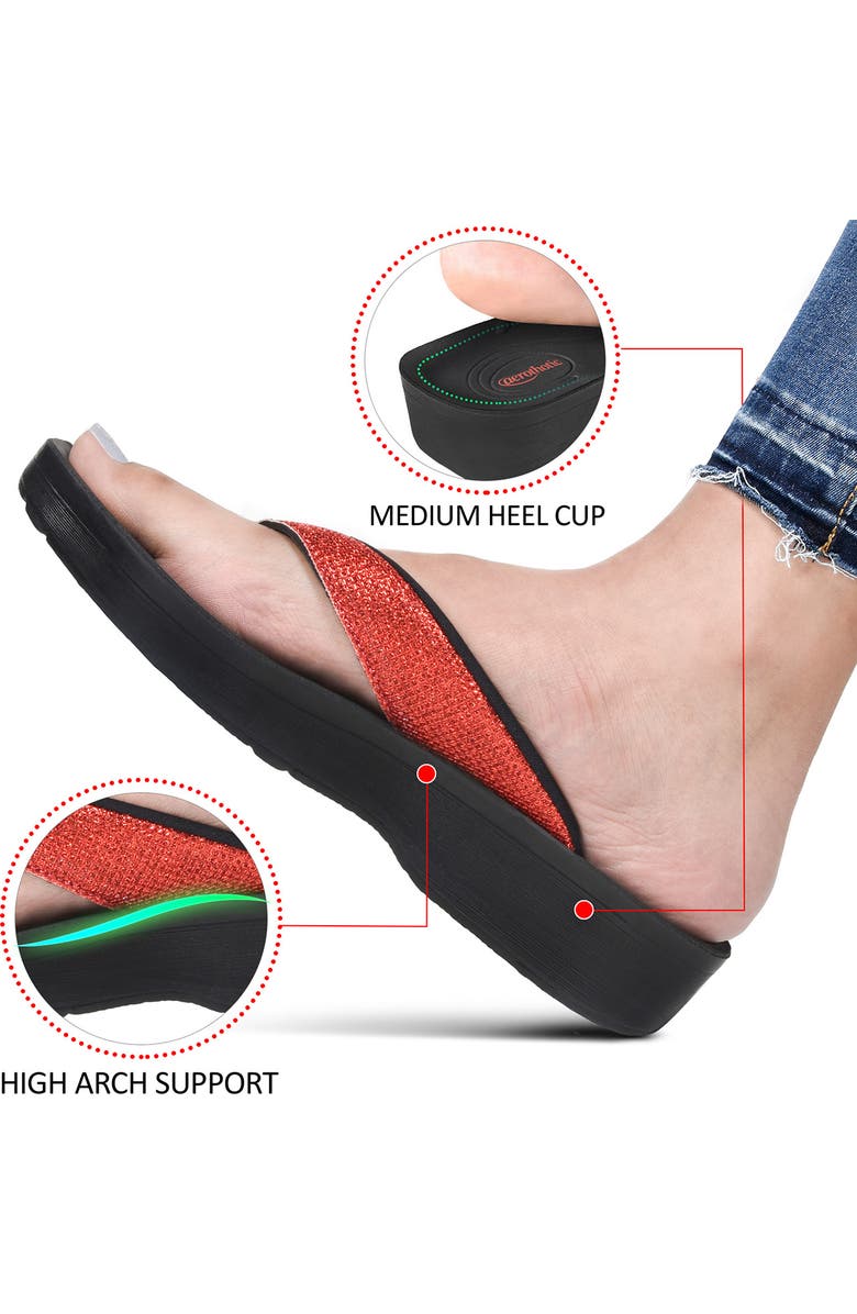 AEROTHOTIC Aislynn Flip Flop, Alternate, color, Red