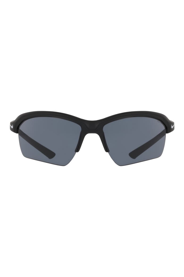 Skylon Rise 70mm Rectangular Sunglasses, Main, color, MATTE BLACK / GREY
