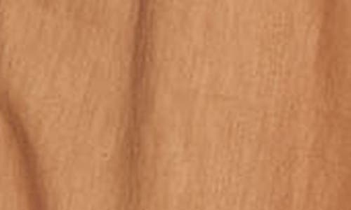 Vince Long Sleeve Stretch Linen Blend Shirtdress In Brown