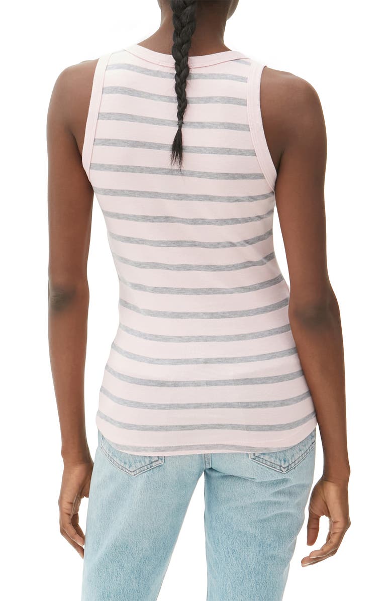 Michael Stars Luna Stripe Cotton Blend Henley Tank, Alternate, color, 