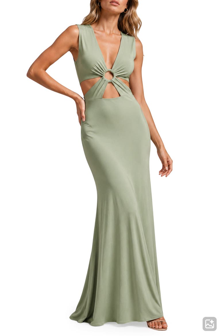 Love by Design Josetta Sleeveless Maxi Dress, Main, color, SAGE
