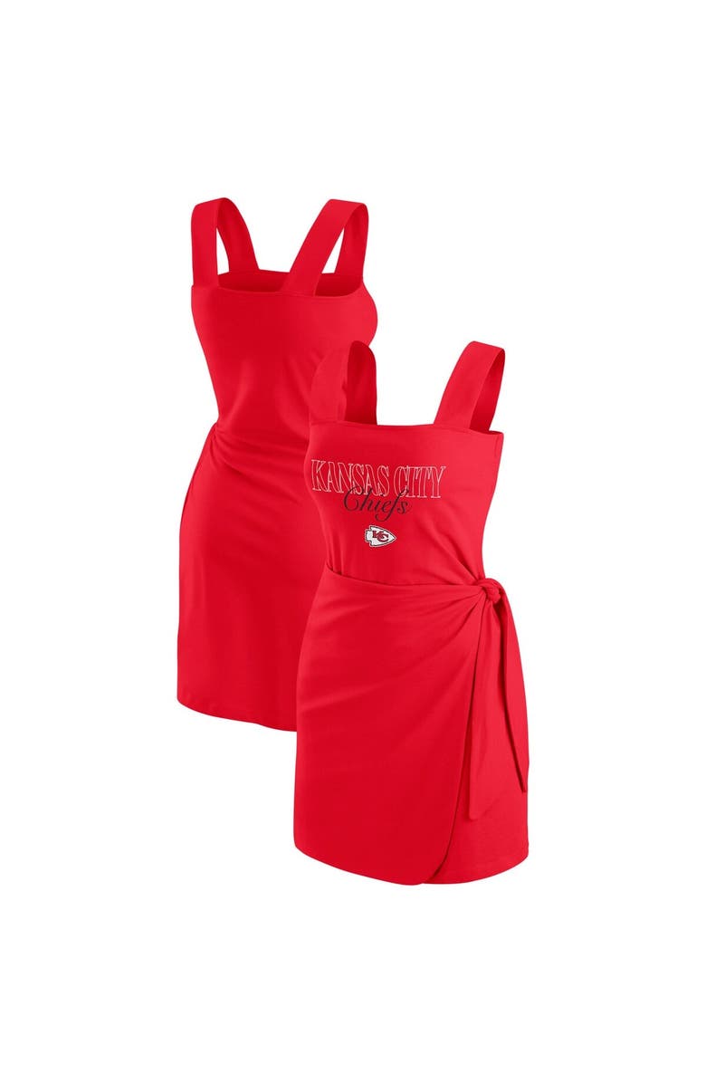 WEAR by Erin Andrews Women's WEAR by Erin Andrews  Red Kansas City Chiefs Wrap Dress, Main, color, Red